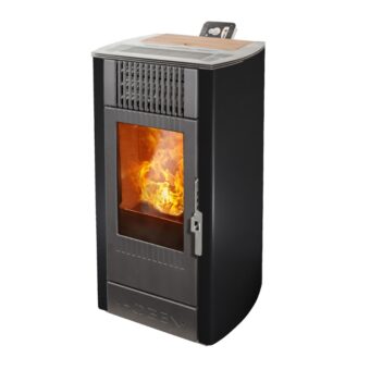 Cosy Flamme Poeles A Granules A Chateaubriant EVOLUTION H7 Inox Anodic Black Profil