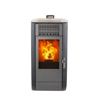 Cosy Flamme Poeles A Granules A Chateaubriant EVOLUTION H7 Inox Anthracite Face