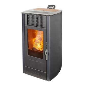 Cosy Flamme Poeles A Granules A Chateaubriant EVOLUTION H7 Inox Anthracite Profil