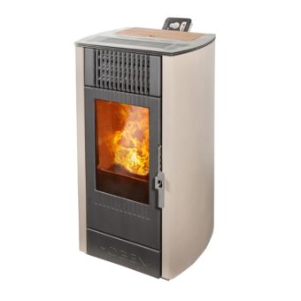 Cosy Flamme Poeles A Granules A Chateaubriant EVOLUTION H7 Inox Sable Profil