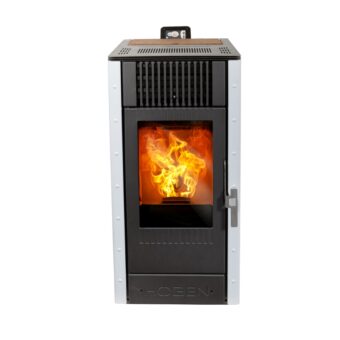 Cosy Flamme Poeles A Granules A Chateaubriant EVOLUTION H7 Zen Blanc Face