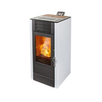 Cosy Flamme Poeles A Granules A Chateaubriant EVOLUTION H7 Zen Profil Blanc