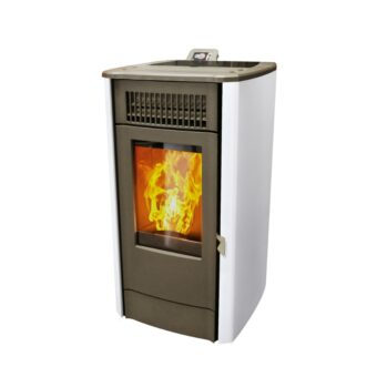 Cosy Flamme Poeles A Granules A Chateaubriant EVOLUTION H9 H9C Blanc Polaire Profil