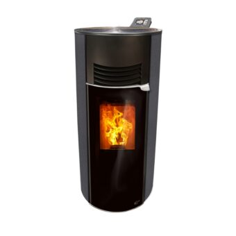 Cosy Flamme Poeles A Granules A Chateaubriant H6 Signature Eclipse Anthracite Face