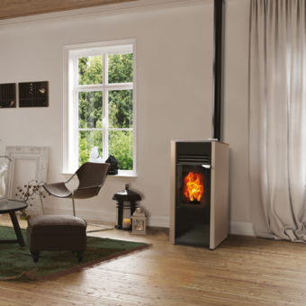 Cosy Flamme Poeles A Granules A Chateaubriant H7 SIGNATURE COLOR STEEL 1