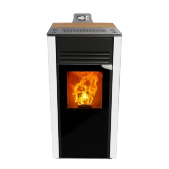 Cosy Flamme Poeles A Granules A Chateaubriant H7 Signature CS Blanc Polaire Face