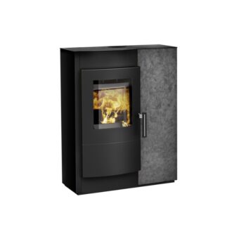 Cosy Flamme Poeles A Granules A Chateaubriant INDUO Quartz Anthracite Noir