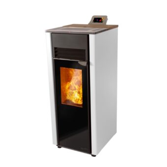 Cosy Flamme Poeles A Granules A Chateaubriant SIGNATURE H5 CS Blanc Polaire Profil