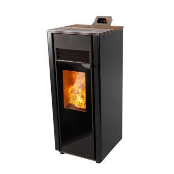 Cosy Flamme Poeles A Granules A Chateaubriant SIGNATURE H5 CS Noir Profil