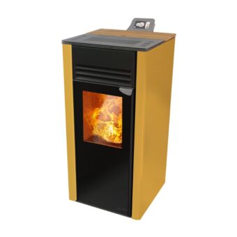 Cosy Flamme Poeles A Granules A Chateaubriant SIGNATURE H7 CS Sunny Gold Profil