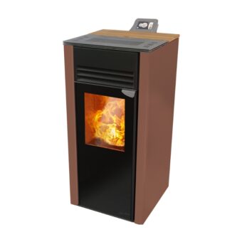 Cosy Flamme Poeles A Granules A Chateaubriant SIGNATURE H7 CS Terracotta Profil